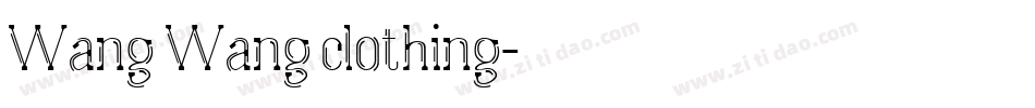Wang Wang clothing字体转换